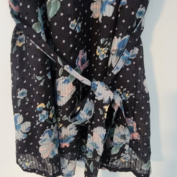 NWT Motherhood Maternity Top Floral Sleeveless‎ Belted Shirt Sz M NEW - Picture 5 of 10